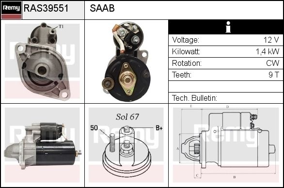 DELCO REMY Starter RAS38231